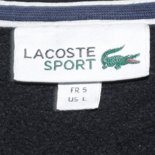 Lacoste Men’s Black Crew Neck Pullover Sweatshirt L Regular Fit