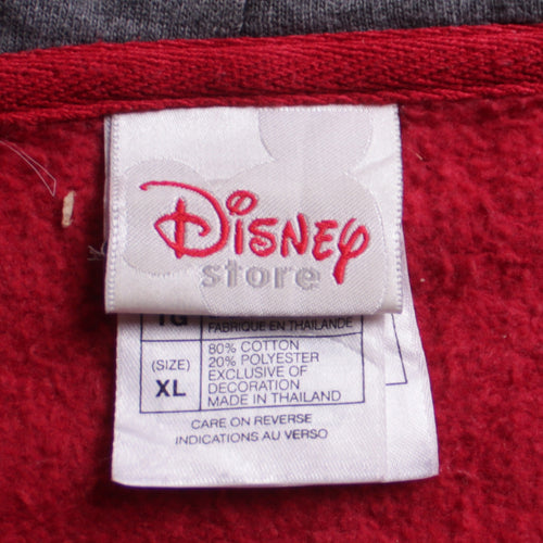 Disney Store Men Red XL Full Zip Grumpy Hoodie Sweatshirt