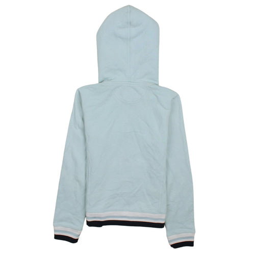 Champion Women's Light Blue Full Zip Hoodie Size S Cotton Blend