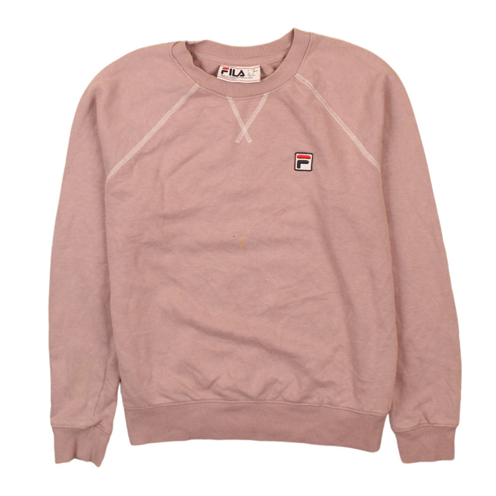 Fila Women Pink Crew Neck Pullover Sweatshirt Size S