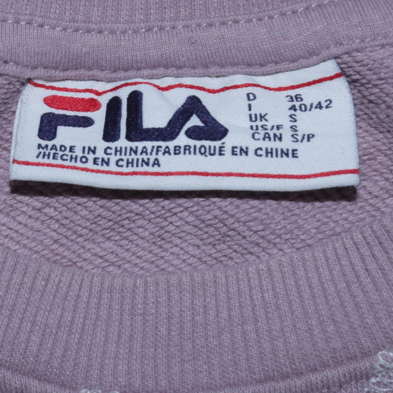 Fila Women Pink Crew Neck Pullover Sweatshirt Size S