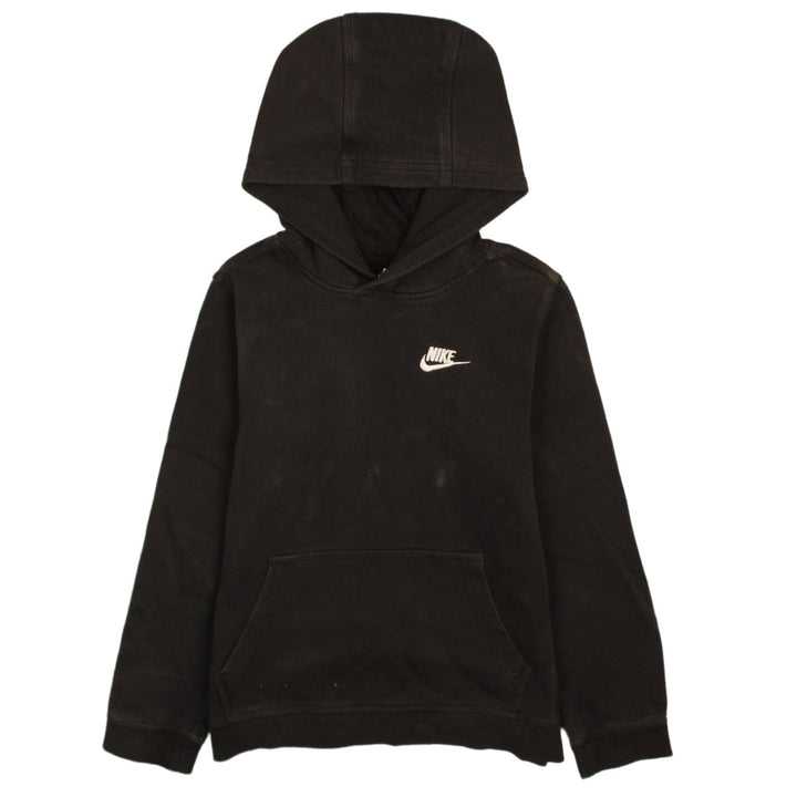 Nike Boys Black Pullover Hoodie Size 158cm Fleece Sweatshirt