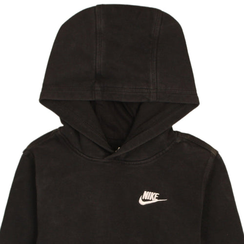 Nike Boys Black Pullover Hoodie Size 158cm Fleece Sweatshirt