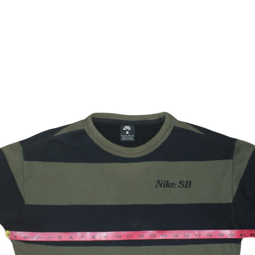 Nike SB Men's Green Striped Pullover Sweatshirt XS