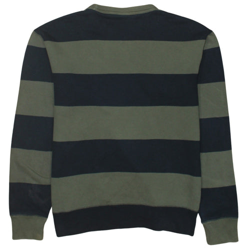 Nike SB Men's Green Striped Pullover Sweatshirt XS