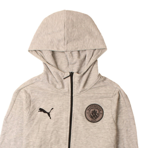 Puma Men Grey Manchester City 1/4 Zip Hoodie Size S