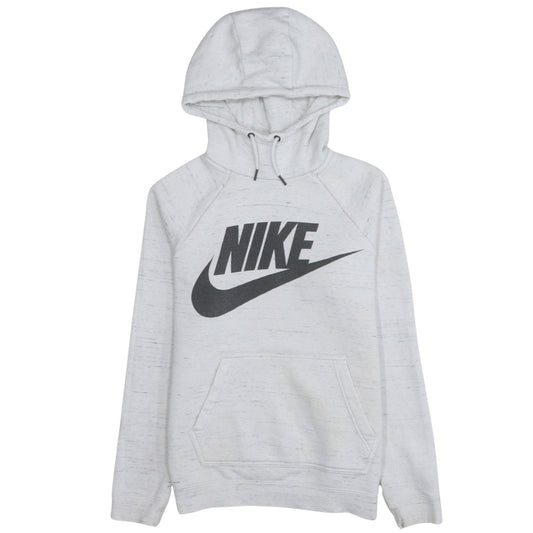 Nike Womens Grey Hoodie Small Pullover Long Sleeve Logo Print