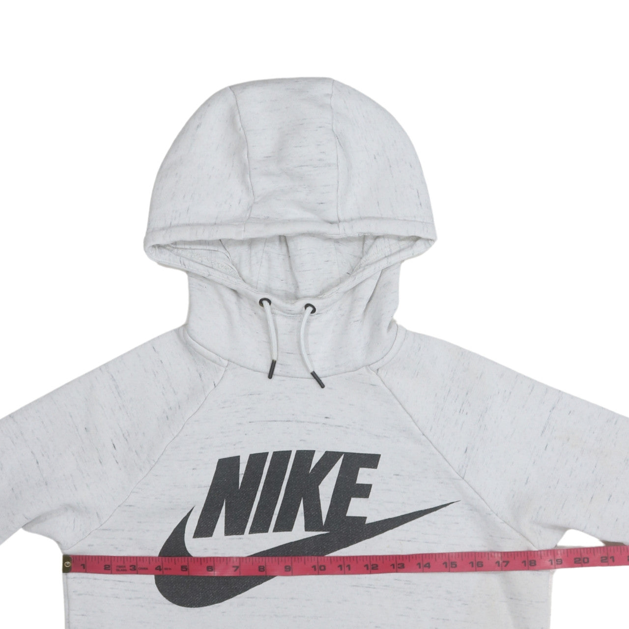 Nike Womens Grey Hoodie Small Pullover Long Sleeve Logo Print