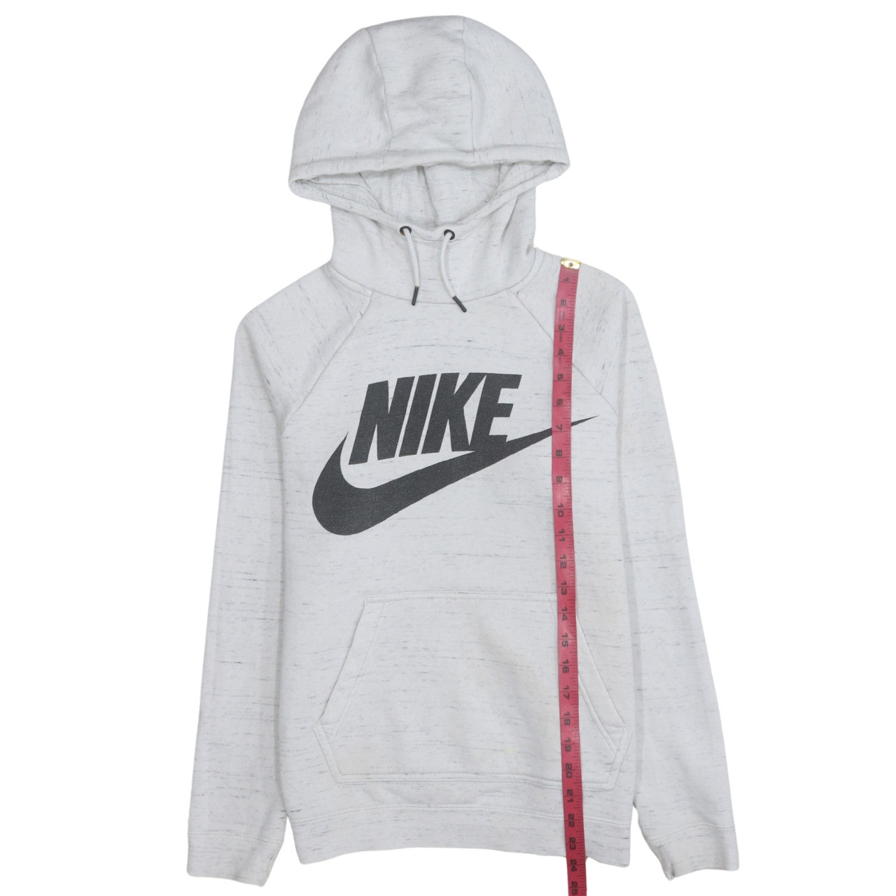 Nike Womens Grey Hoodie Small Pullover Long Sleeve Logo Print
