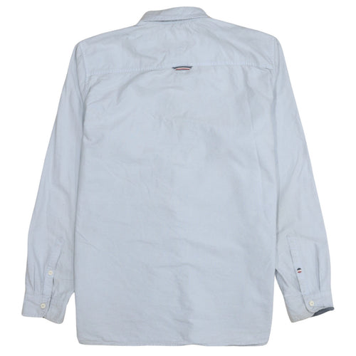 Hilfiger Denim Men's Blue Button-Down Casual Shirt L Regular Fit