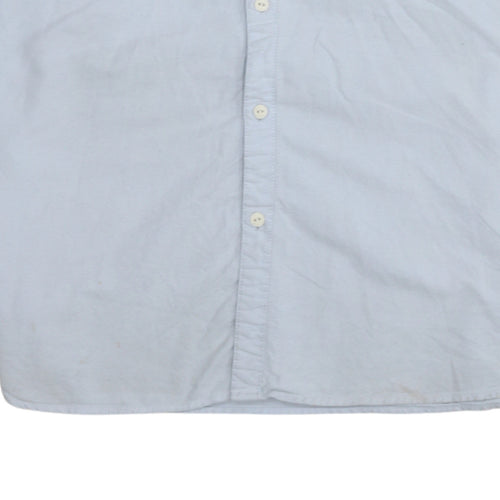 Hilfiger Denim Men's Blue Button-Down Casual Shirt L Regular Fit