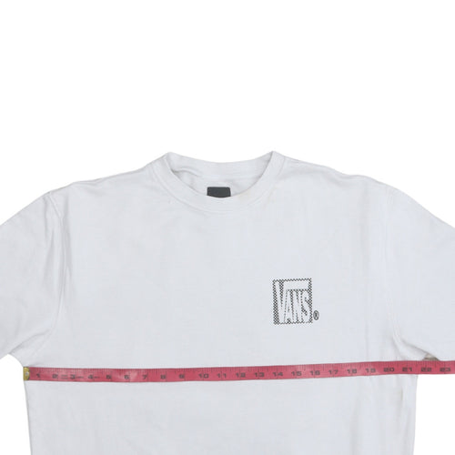 Vans Men's White Large Pullover Sweatshirt Graphic Print Crew Neck