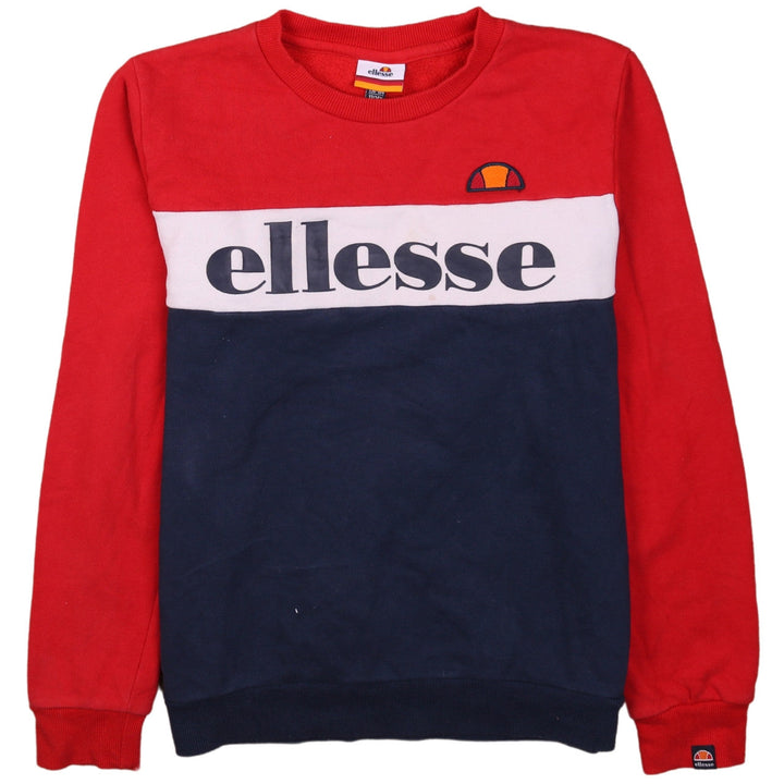 Ellesse Boys Red Colourblock Crew Neck Pullover Sweatshirt 13-14 Years