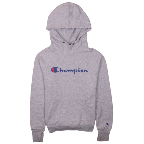 Champion Men's Grey XS Pullover Hoodie with Logo Design