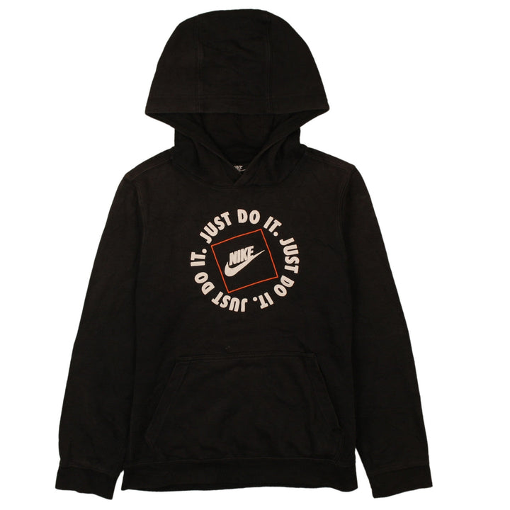 Nike Boys Black Hoodie L 147-158cm Pullover Standard Fit Just Do It Graphic
