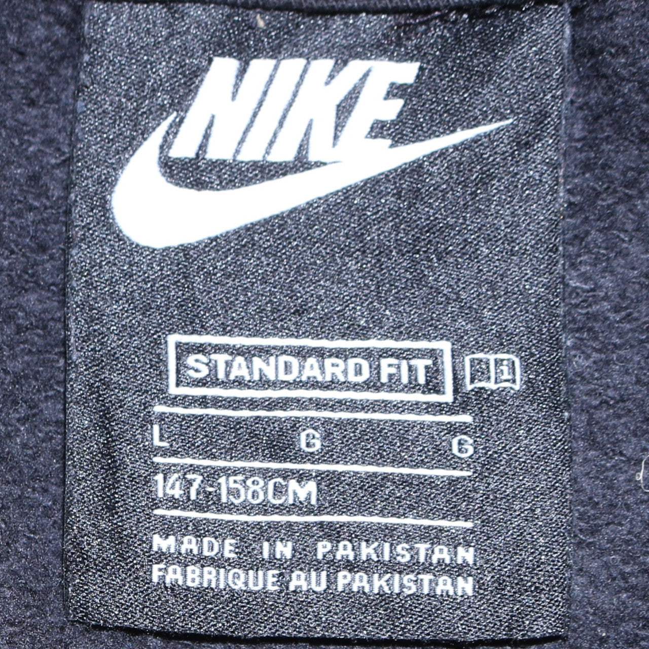 Nike Boys Black Hoodie L 147-158cm Pullover Standard Fit Just Do It Graphic