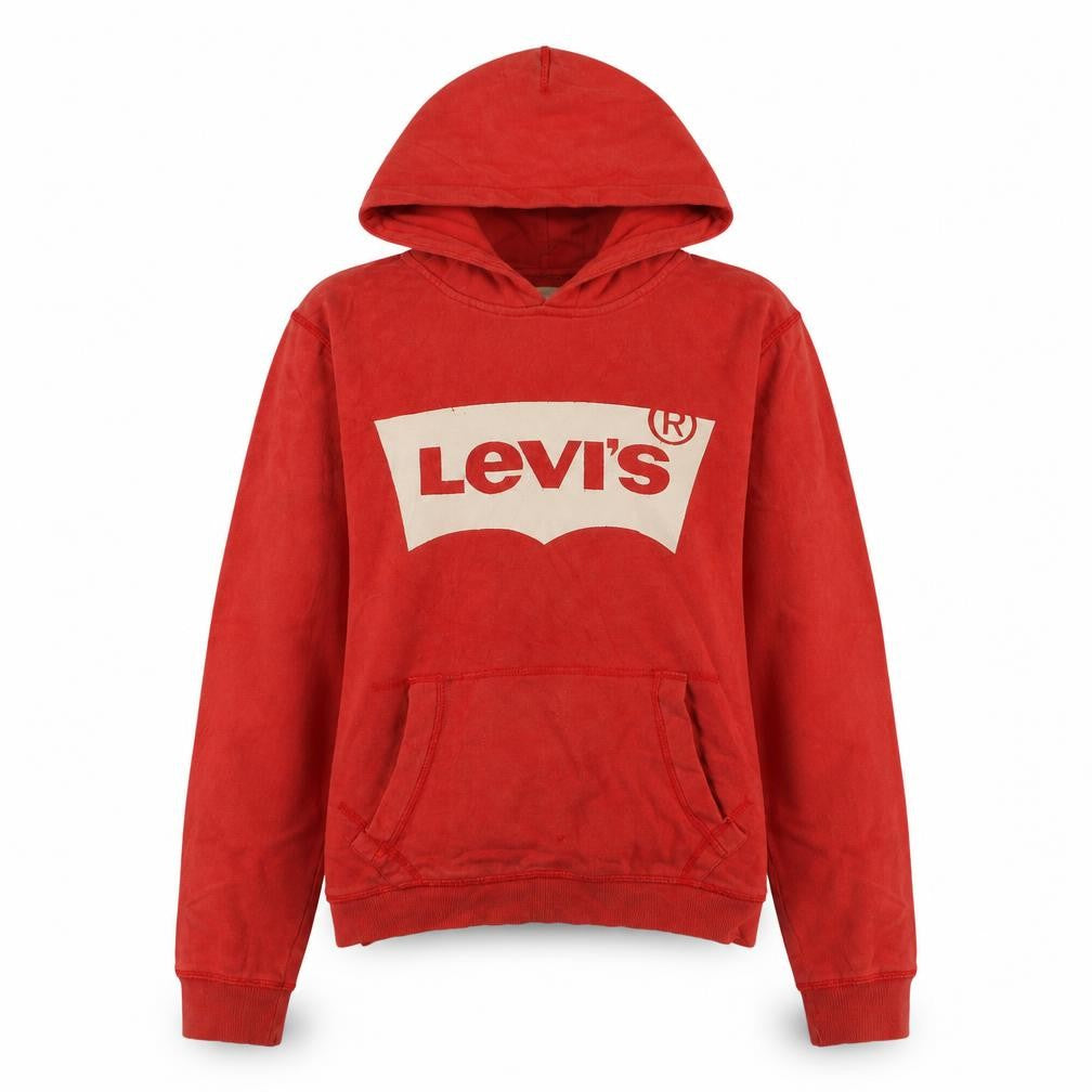 Levi's Boys Red Logo Pullover Hoodie Size 14 Cotton Fleece Casual