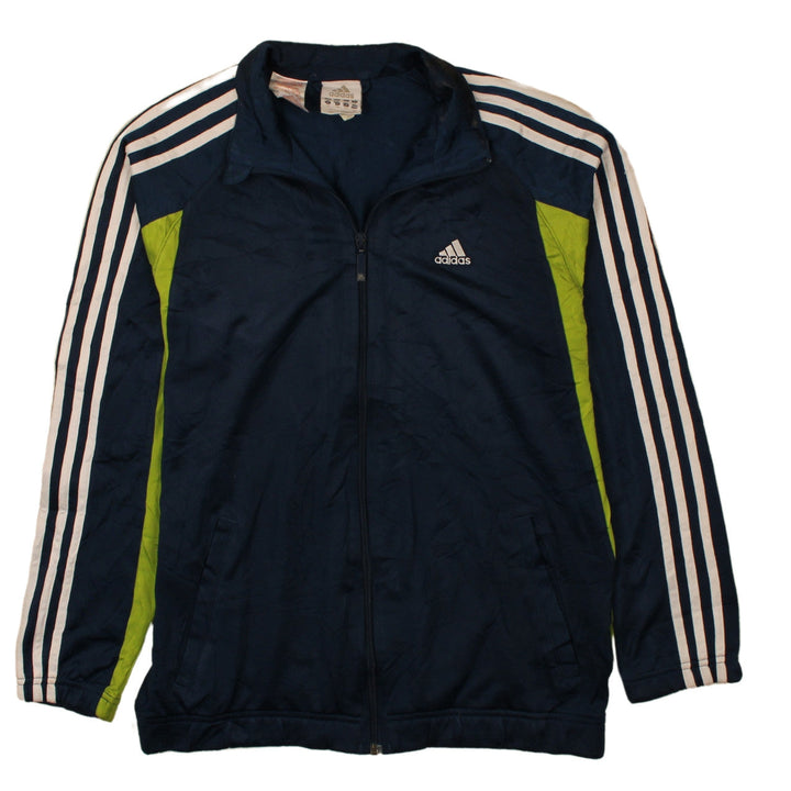 Adidas Boys Blue Track Jacket 16 Years Full Zip Sports Activewear