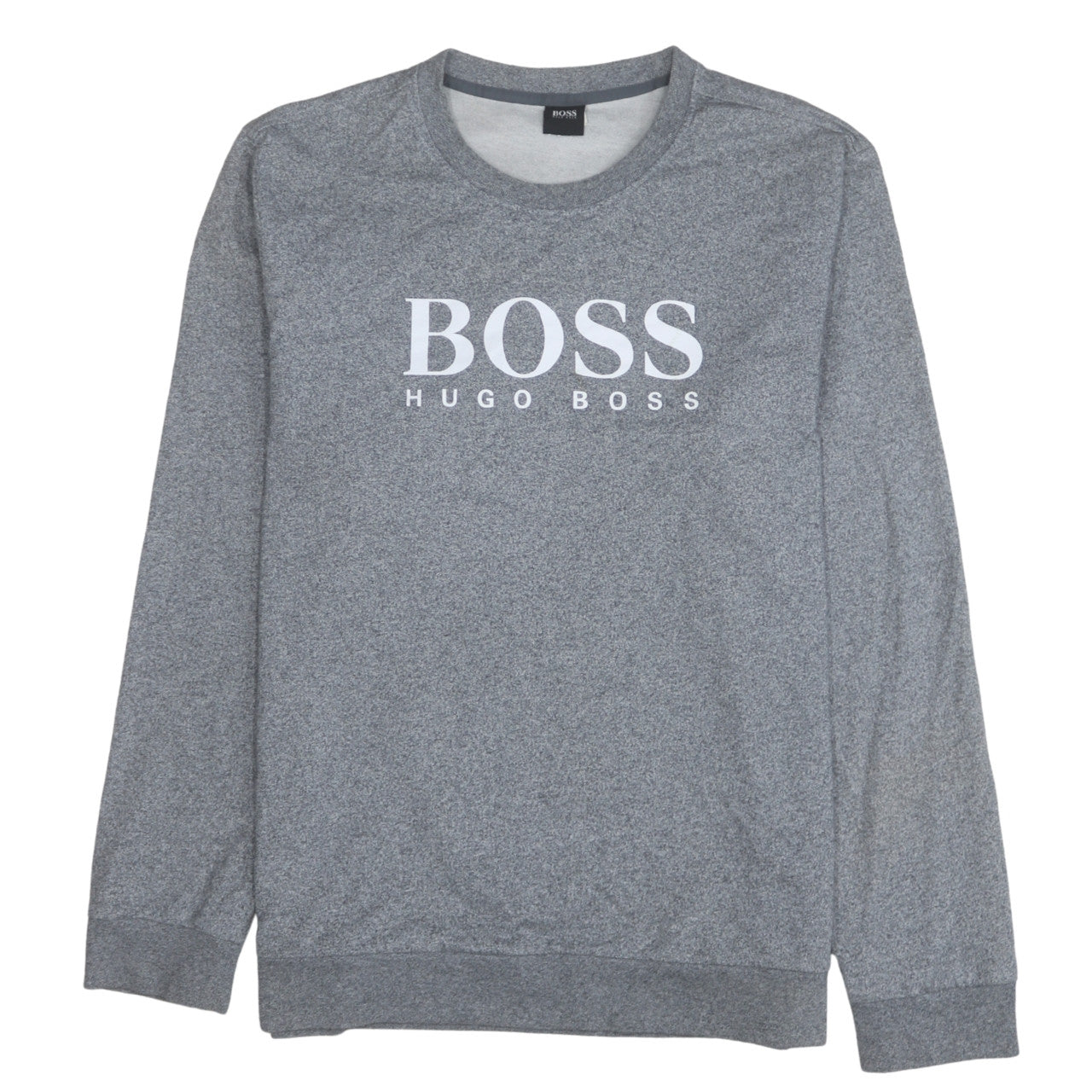Hugo Boss Men's Grey 2XL Pullover Sweatshirt Crew Neck Logo Jumper