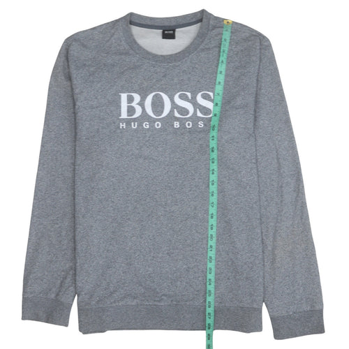 Hugo Boss Men's Grey 2XL Pullover Sweatshirt Crew Neck Logo Jumper