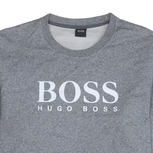 Hugo Boss Men's Grey 2XL Pullover Sweatshirt Crew Neck Logo Jumper