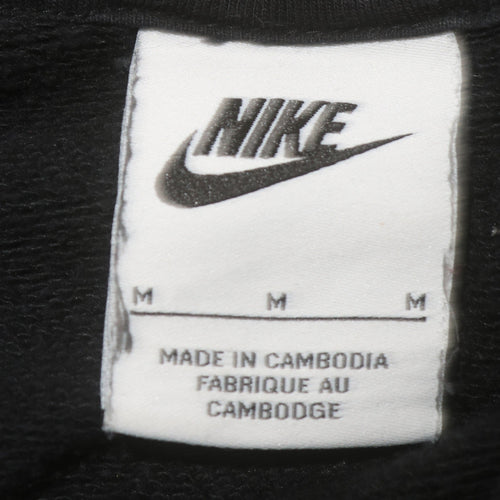 Nike Men's Black Pullover Hoodie M Regular Fit Fleece Sweatshirt