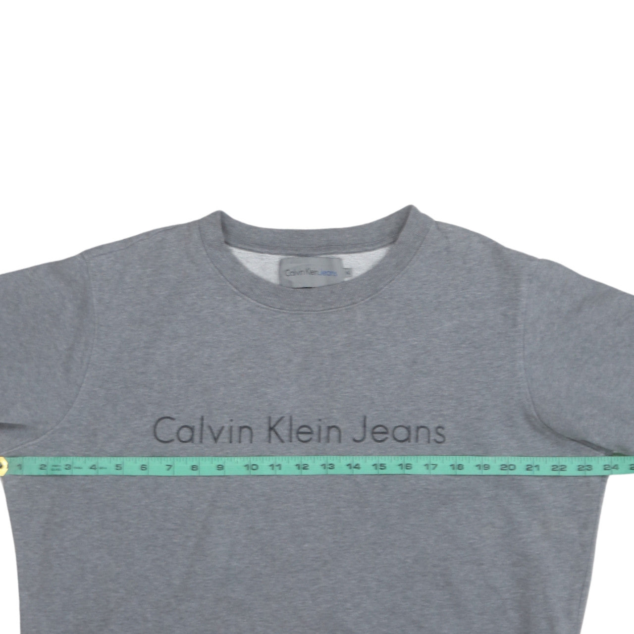 Calvin Klein Mens Grey XL Pullover Sweatshirt Logo Crew Neck