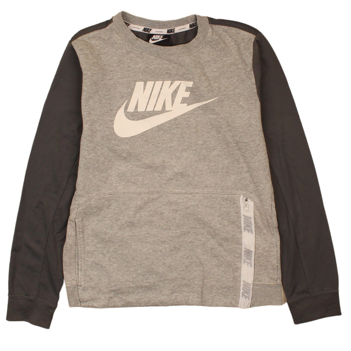 Nike Boys Grey & Black Crew Neck Pullover Sweatshirt M 137-147cm