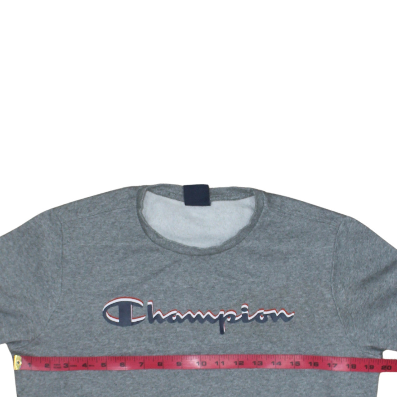 Champion Boys Grey Logo Pullover Sweatshirt XL 13-14 Years Fleece Crew Neck
