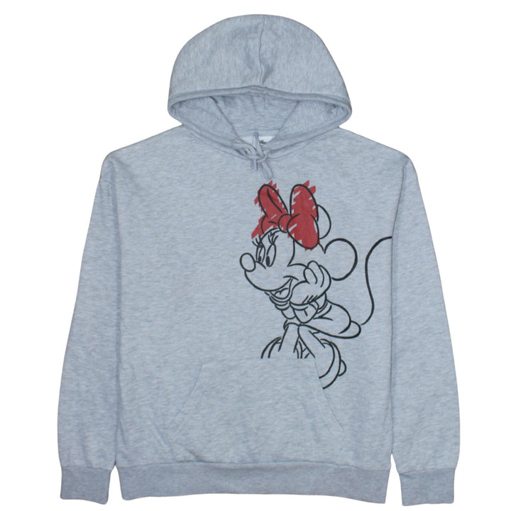 Disney Womens Grey Minnie Mouse Pullover Hoodie Size 10/12