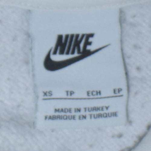 Nike Men's White XS Pullover Hoodie with Multi Swoosh Logo