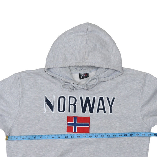 Scandinavian Explorer Mens Grey Norway Pullover Hoodie 2XL