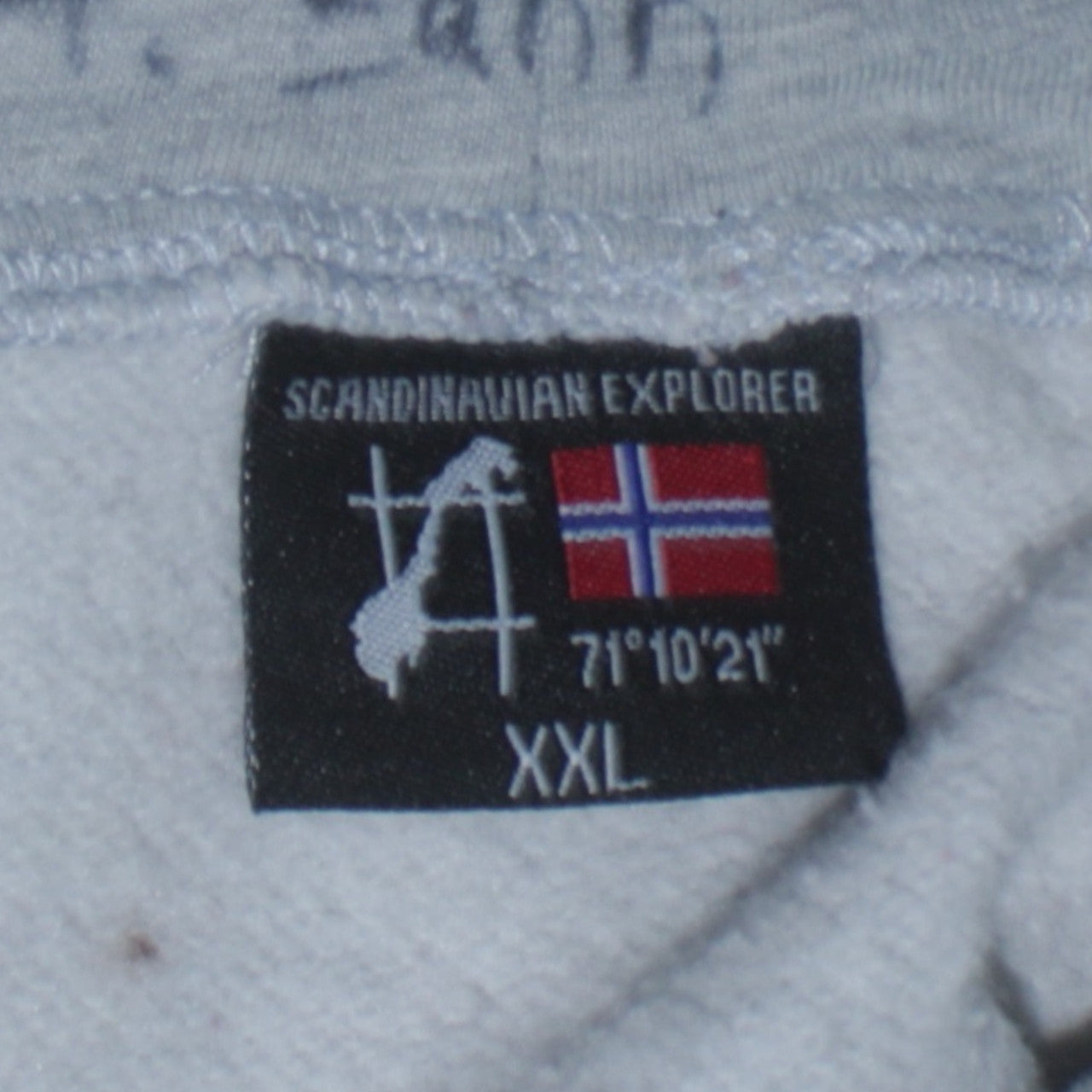 Scandinavian Explorer Mens Grey Norway Pullover Hoodie 2XL