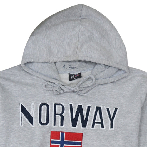 Scandinavian Explorer Mens Grey Norway Pullover Hoodie 2XL