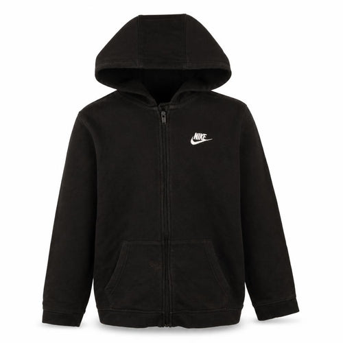 Nike Boys Black Full Zip Hoodie XL 158-170cm Fleece Sweatshirt