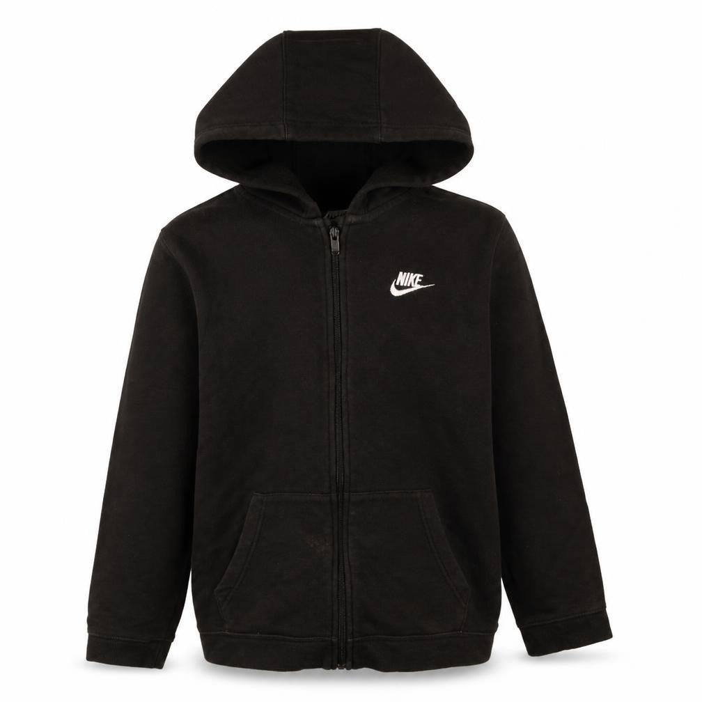 Nike Boys Black Full Zip Hoodie XL 158-170cm Fleece Sweatshirt