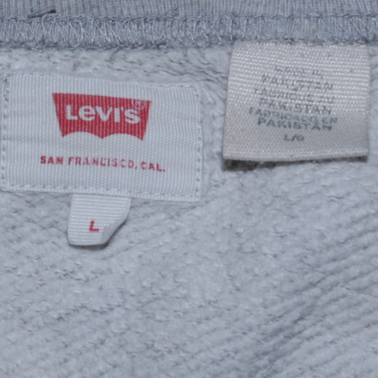 Levi's Men's Grey Crew Neck Pullover Sweatshirt Size L