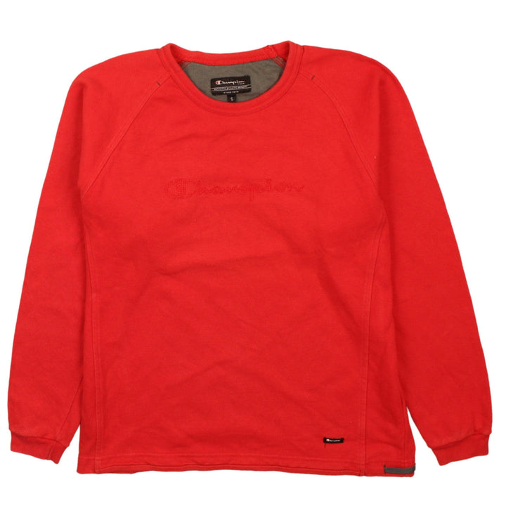 Champion Men's Red Crew Neck Pullover Sweatshirt S Regular Fit