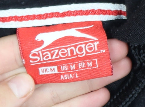 Slazenger Men's Black Pullover Hoodie Size M Fleece Sweatshirt