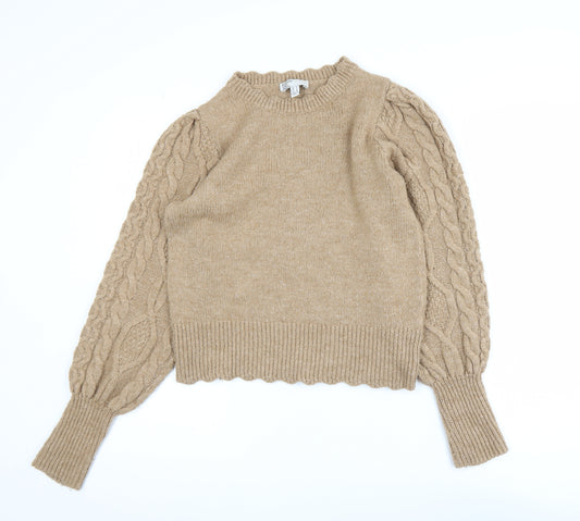 Friends Like These Womens Beige Cable Knit Jumper Size 10
