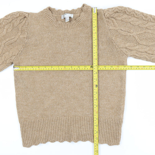 Friends Like These Womens Beige Cable Knit Jumper Size 10