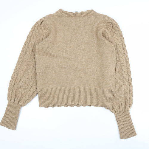 Friends Like These Womens Beige Cable Knit Jumper Size 10