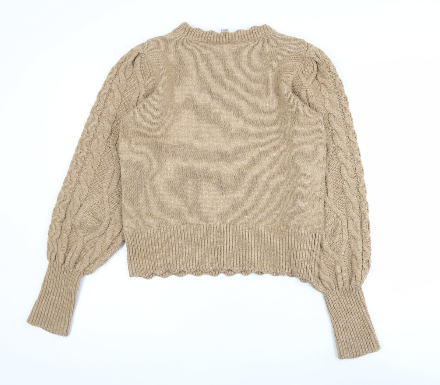 Friends Like These Womens Beige Cable Knit Jumper Size 10