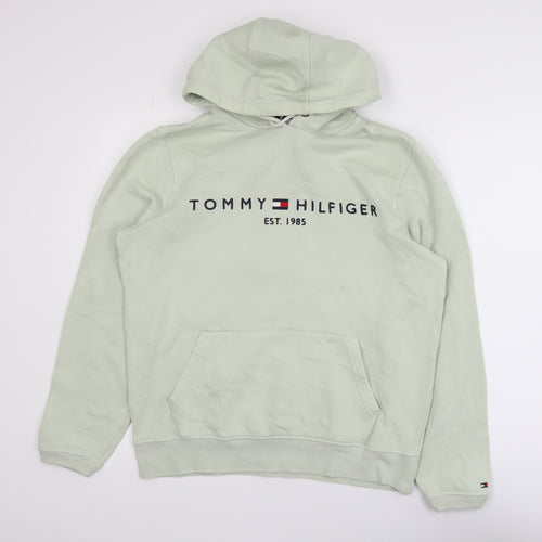 Tommy Hilfiger Men’s Green Pullover Hoodie M Regular Fit