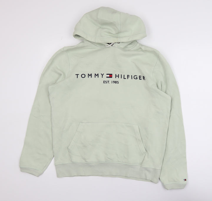 Tommy Hilfiger Men’s Green Pullover Hoodie M Regular Fit