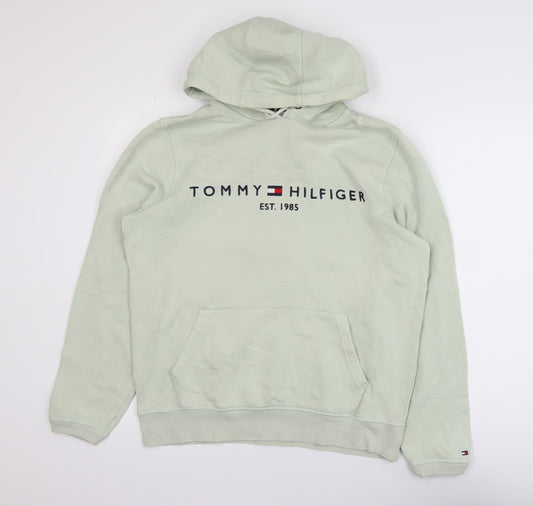 Tommy Hilfiger Men’s Green Pullover Hoodie M Regular Fit