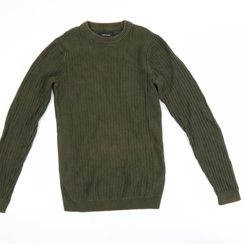 River Island Womens Khaki Green XXS Cable-Knit Jumper