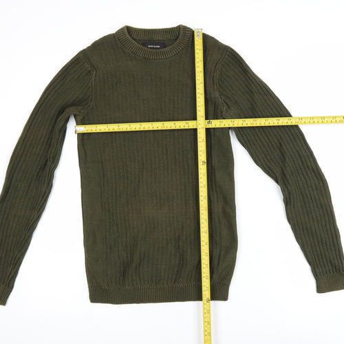 River Island Womens Khaki Green XXS Cable-Knit Jumper