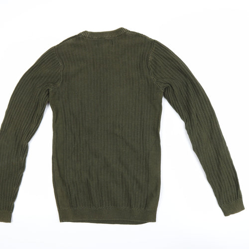 River Island Womens Khaki Green XXS Cable-Knit Jumper
