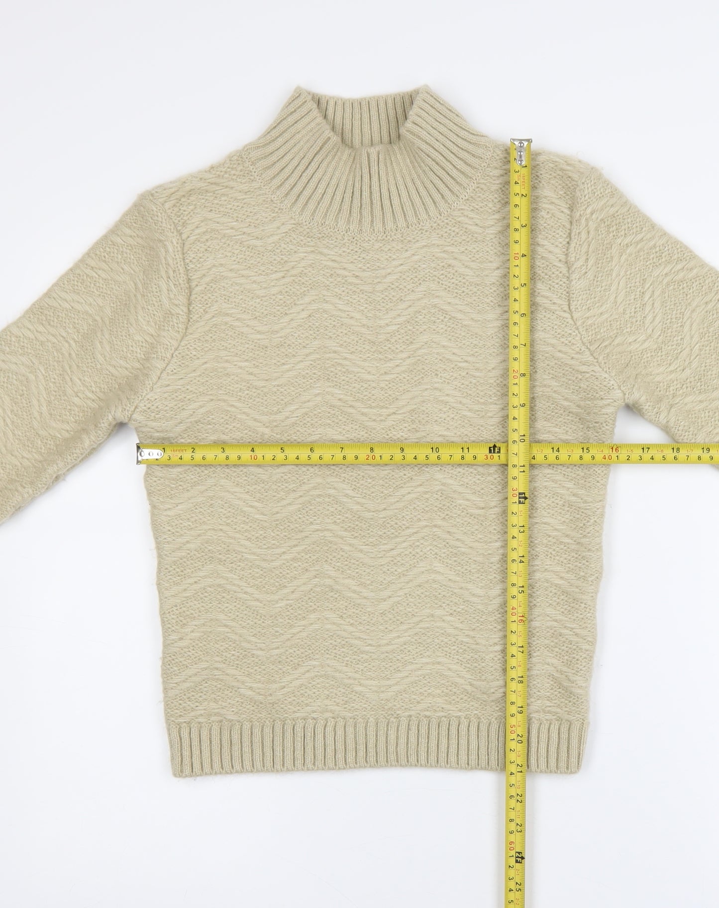 Lipsy London Womens Beige Mock Neck Long Sleeve Jumper UK 10